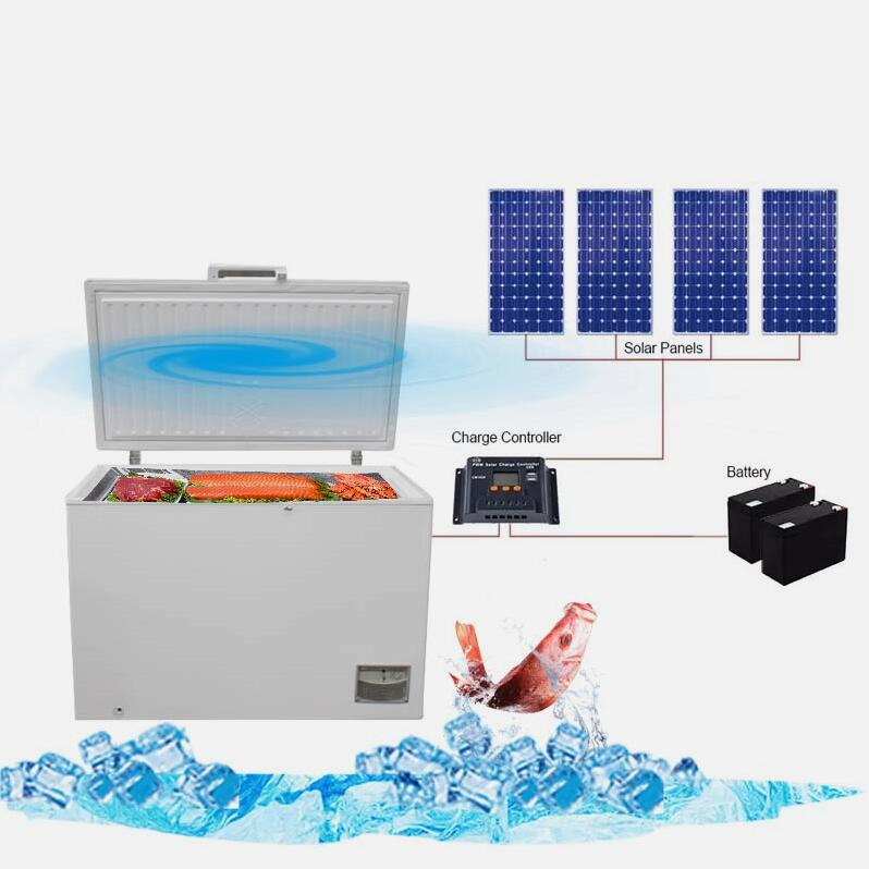 Most Popular Colorful 12V DC Solar Powered Deep Chest Freezer