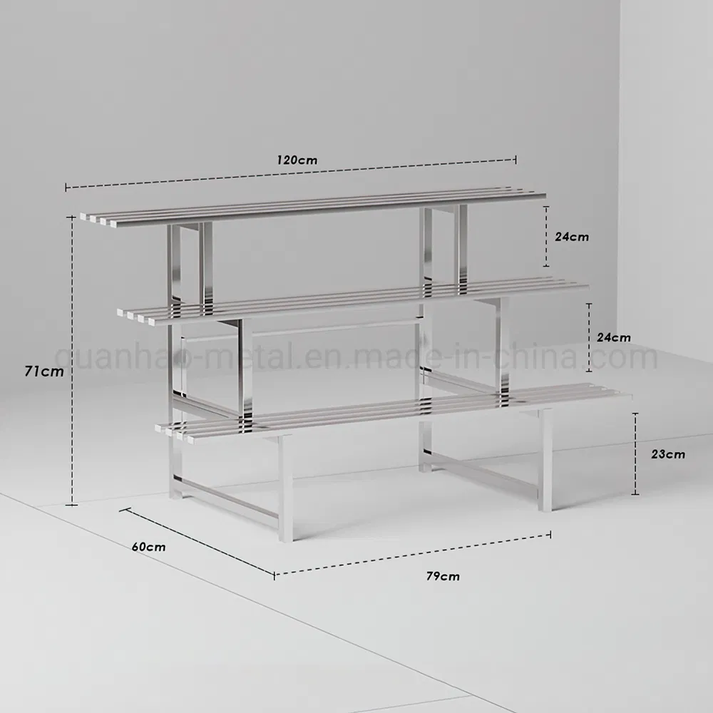 3 Tier Stainless Steel Flower Pot Stand Outdoor Plant Rack