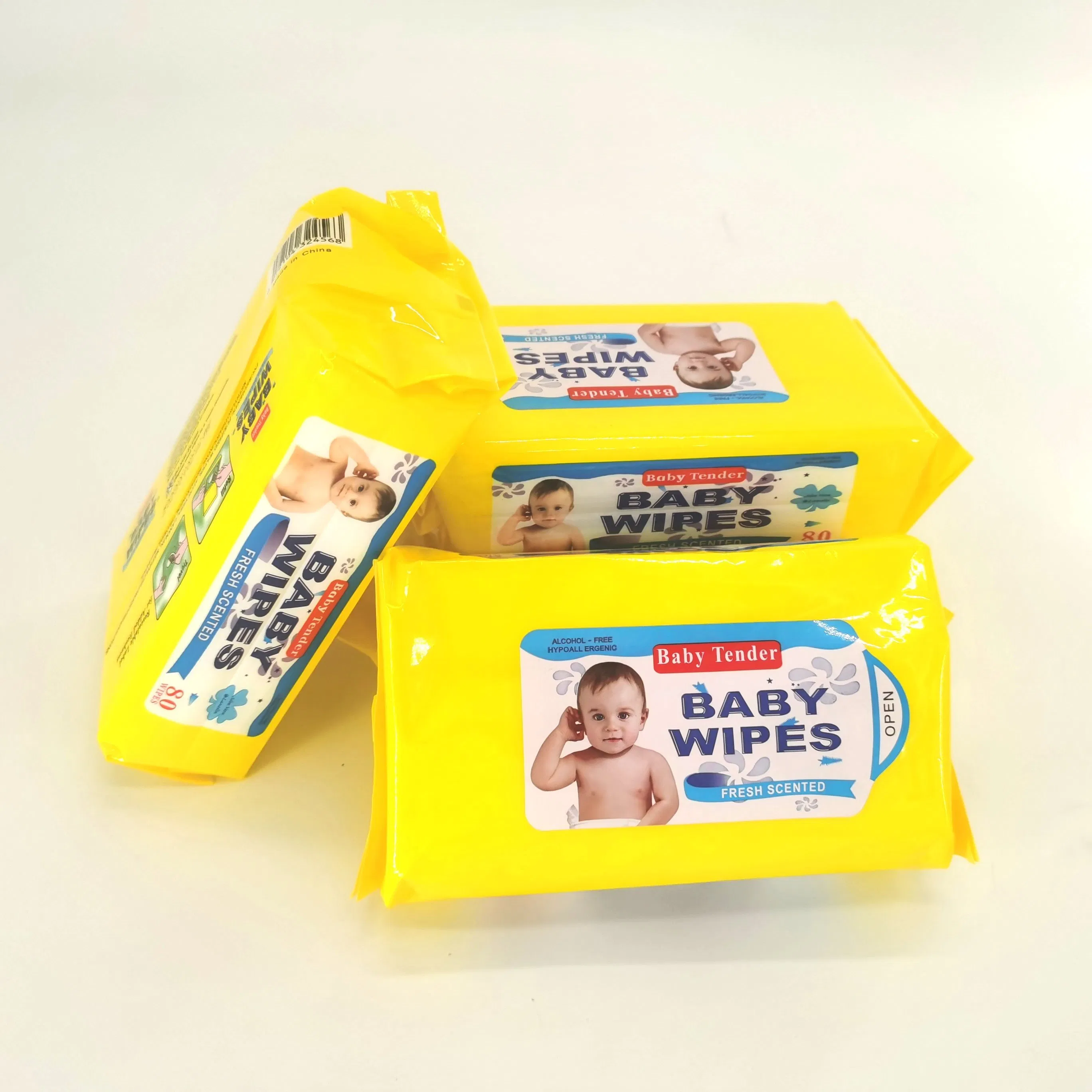 China Factory Wholesale Soft Spunlace No-Woven Disposable OEM Wet Baby Wipes