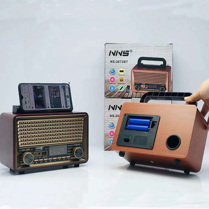 Ретро радио NS-2072BT с Bluetooth, деревянный корпус