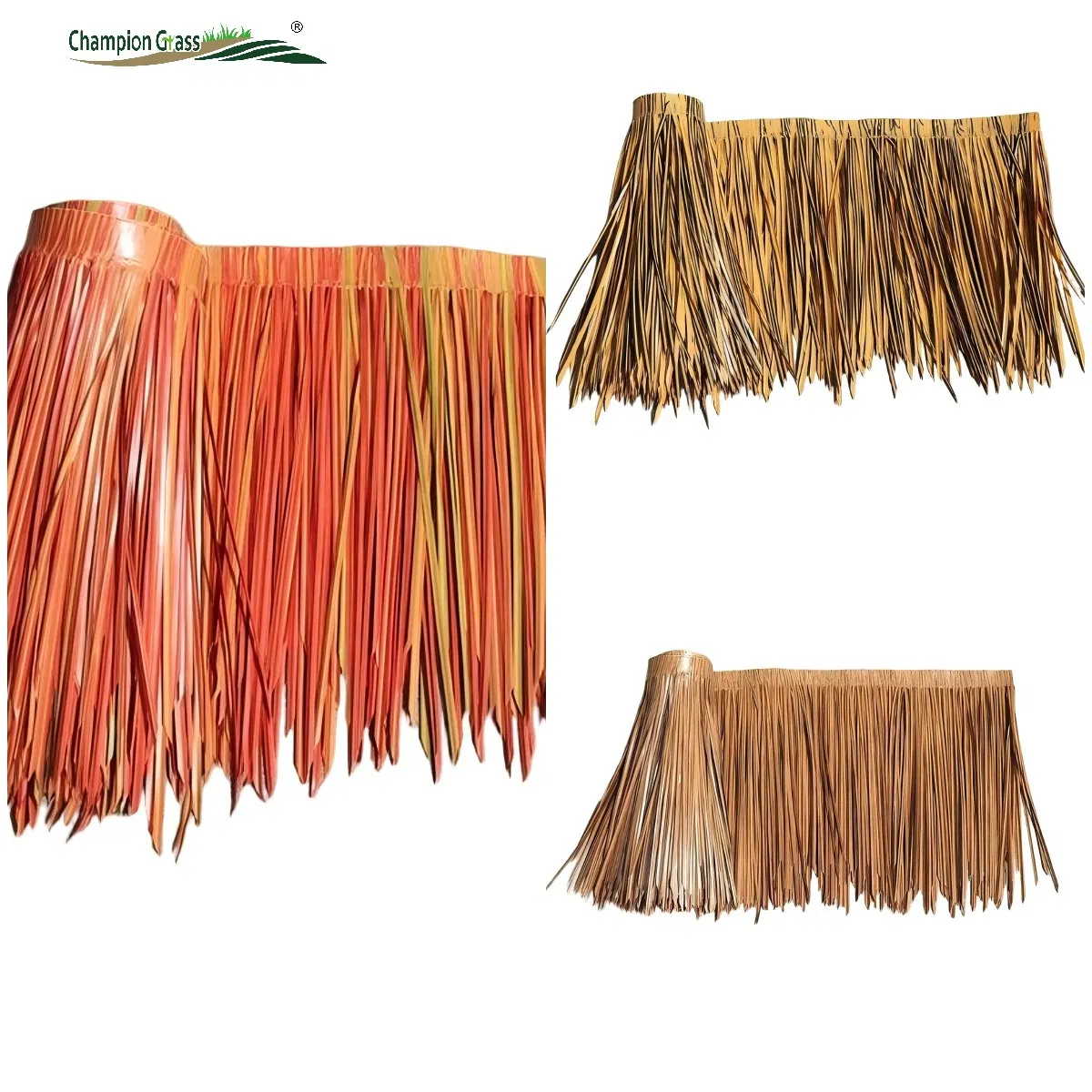 Best Factory Priced Fireproof Synthetic Artificial Straw Thatch Roof Durable Long Lifespan