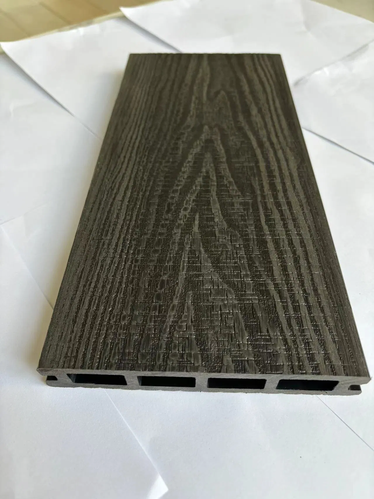 Ocox Hollow 3D Wood Grain WPC Wood Plastic Composite Embossed Decking