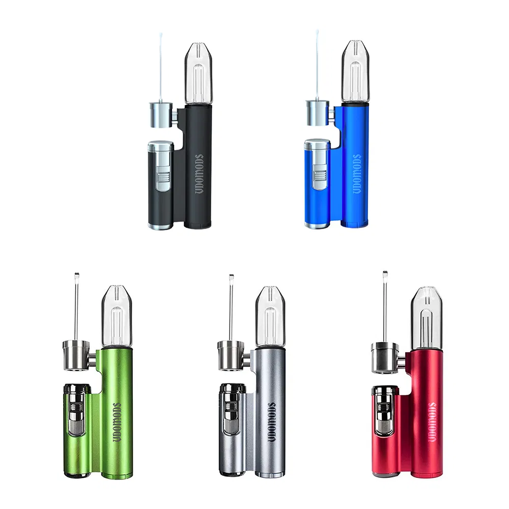 Concentrate Wax Glass Smoke Water Pipe Built-in Lighter for DAB Rig