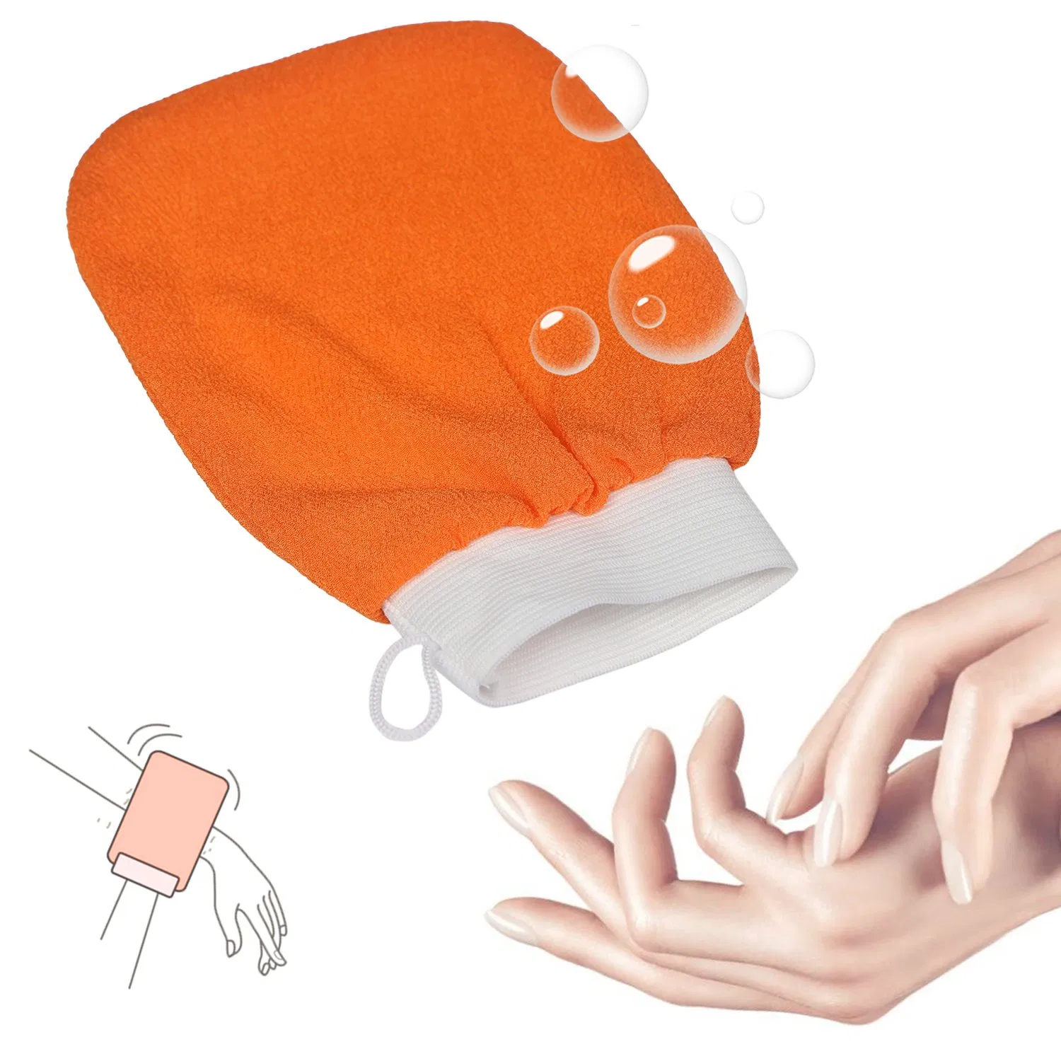 Exfoliating Viscose Fibre Moroccan SPA Bath Body Cleaning Exfoliation Glove