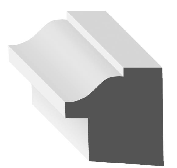 Water-Proof PVC Back Band Moulding 11-1/32*1-13/32 Inch