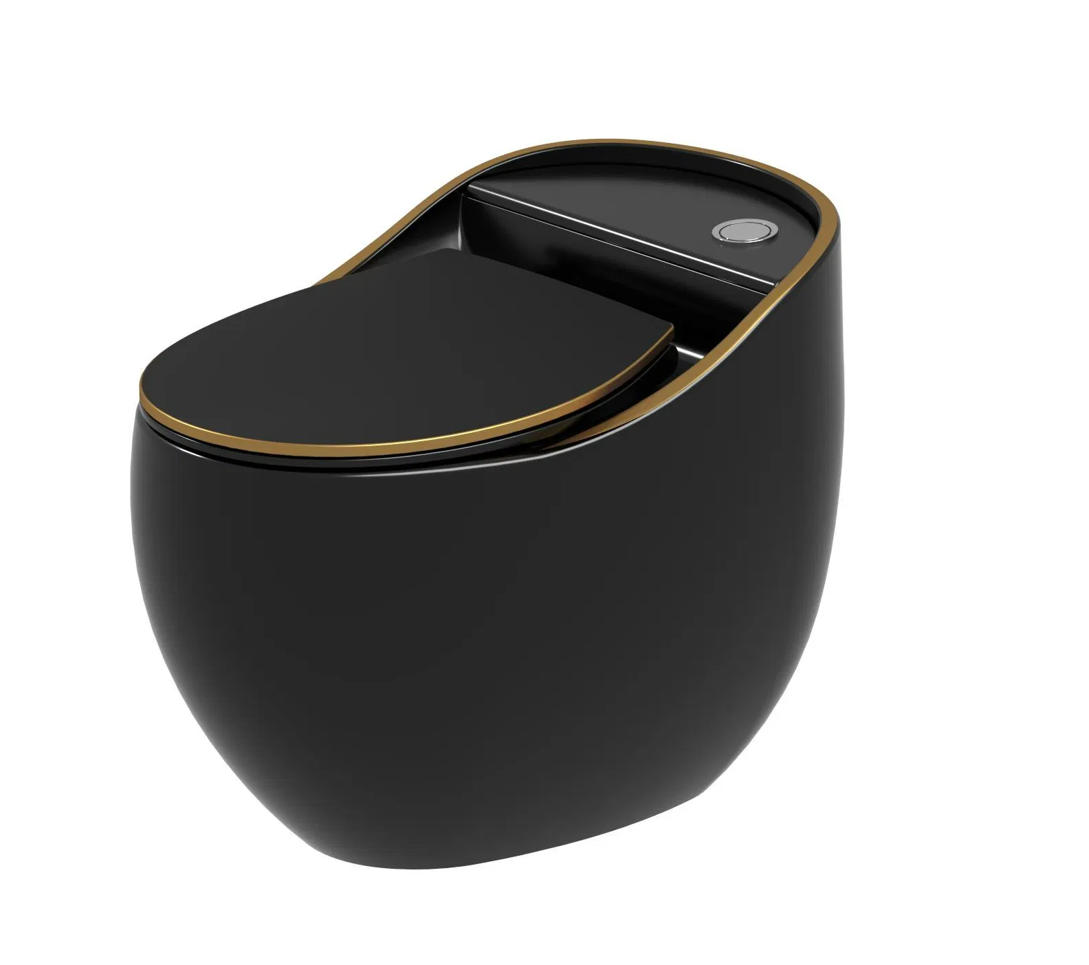 Sanitary Ware Black Gold Bathroom Ceramic Washdown One Piece Wc Toilet