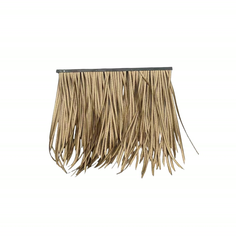 Custom Hawaiian Beach Synthetic Black Long Straw Thatch Bar Roof Leisure PE Thatch for Hotel
