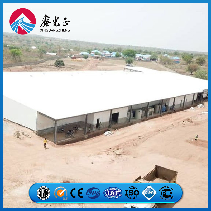 Reinforced Steel Column Support System Chicken Prefab Metal Farming Equipment Steel Structure Sheep/Goat/Pig/Hog/Cattle/Cow/Poultry House/Shed