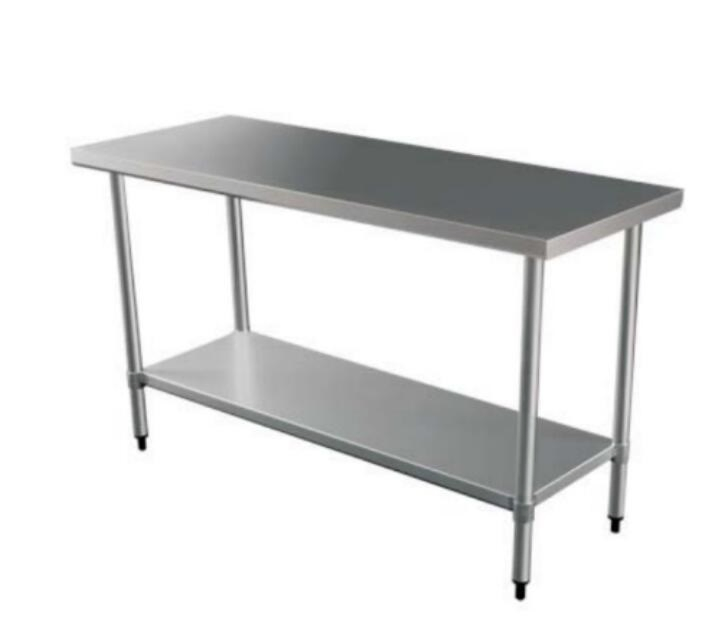 1.2mm Ss430 Kitchen Adjustable with Back Splash Working Table for Kitchen Carrying Wt-2424-Eb