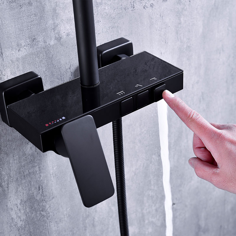 Factory Original Black Brass Bathroom Faucet Grifo Bath Shower Set