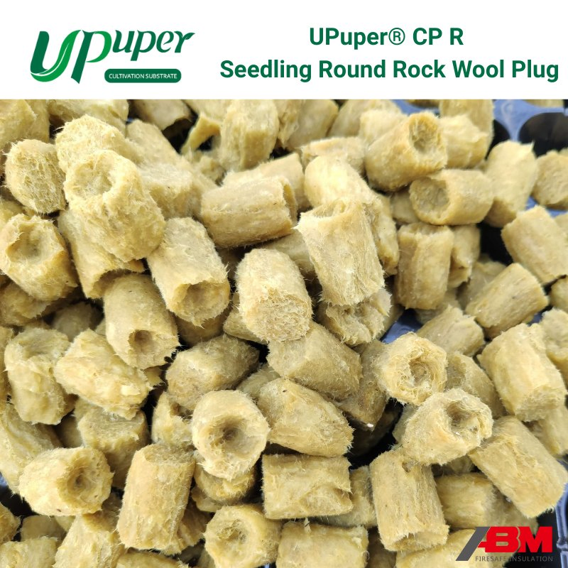 Upuper Cp R22 Propagation Seedling Mechanical Seeding Compatible Starter Rock Wool Round Plug for Tomato
