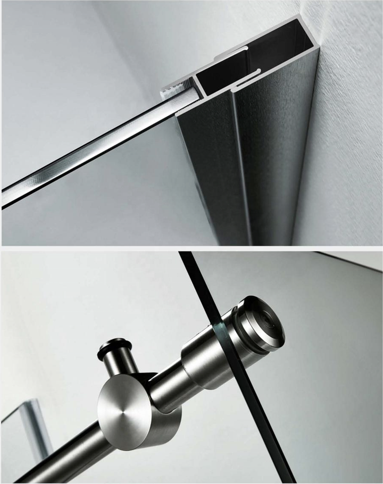 Wholesale Four Big Rollers Frameless Sliding Shower Tempered Glass Door