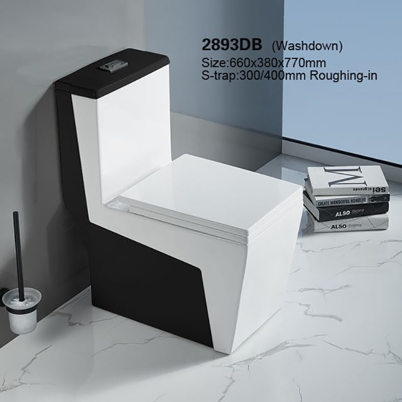 High-End Square Ceramic Toilet Set for Home and Business