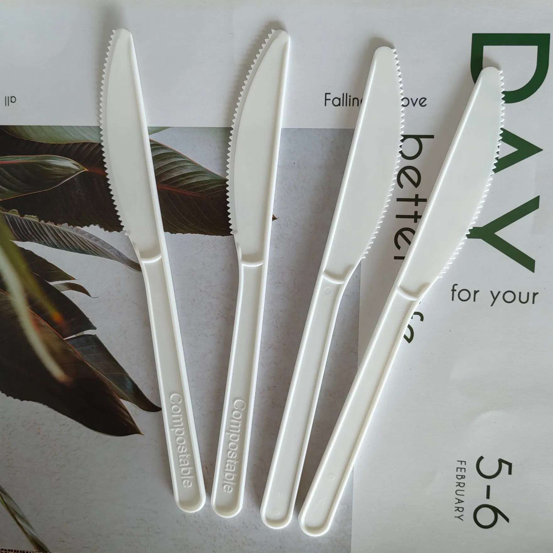 Wholesale Individual Packaging Compostable Cpla Cutlery Spoon Fork Knife Utensils