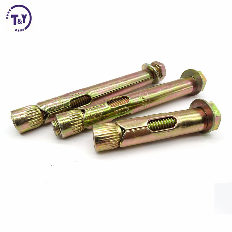 Yellow Zinc Plated Ceiling Anchor M6*40 Steel Concrete Ceiling Anchors Expansion Anchor