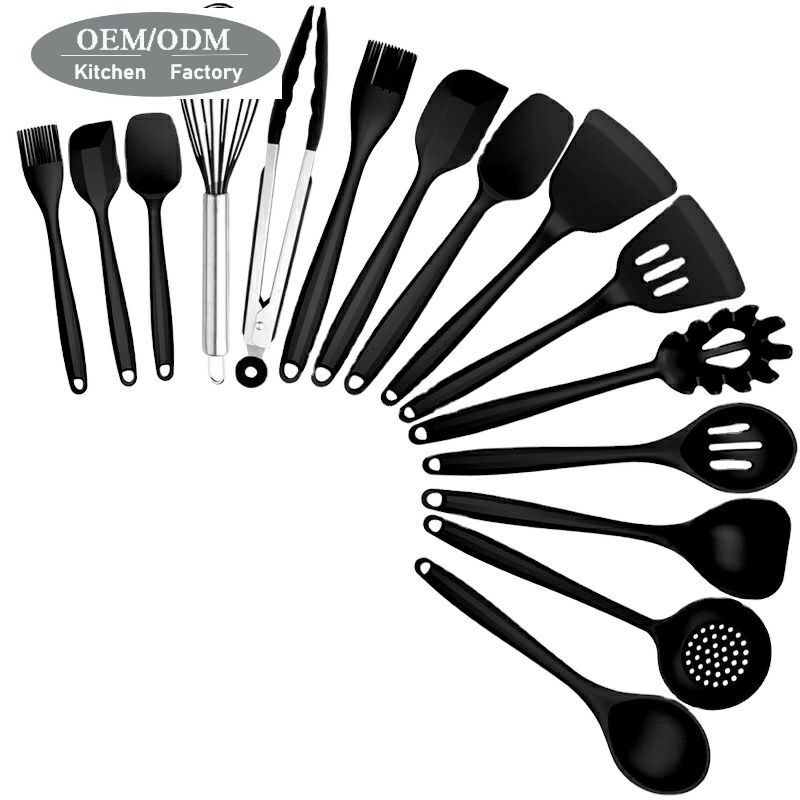 Heat Resistant Kitchen Utensils with Spatula Silicone Kitchen Gadgets Utensil Set