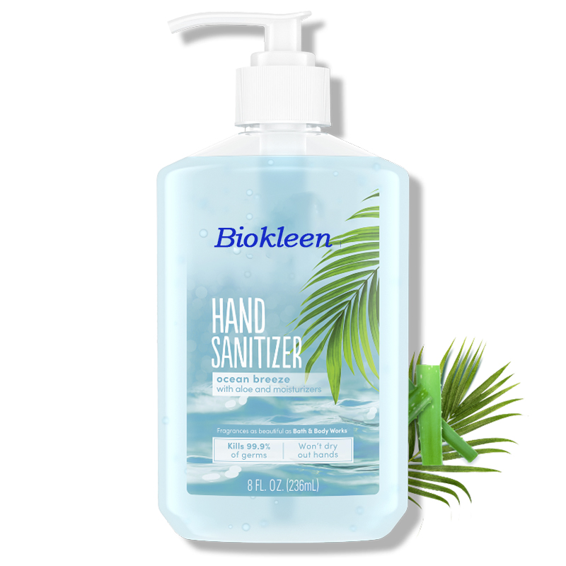 Biokleen 2FL Oz 59ml New Anti-Bacterial Hand Gel Natural Organic Home Moisturizing Nourishing Hand Gel with Aloe Vera