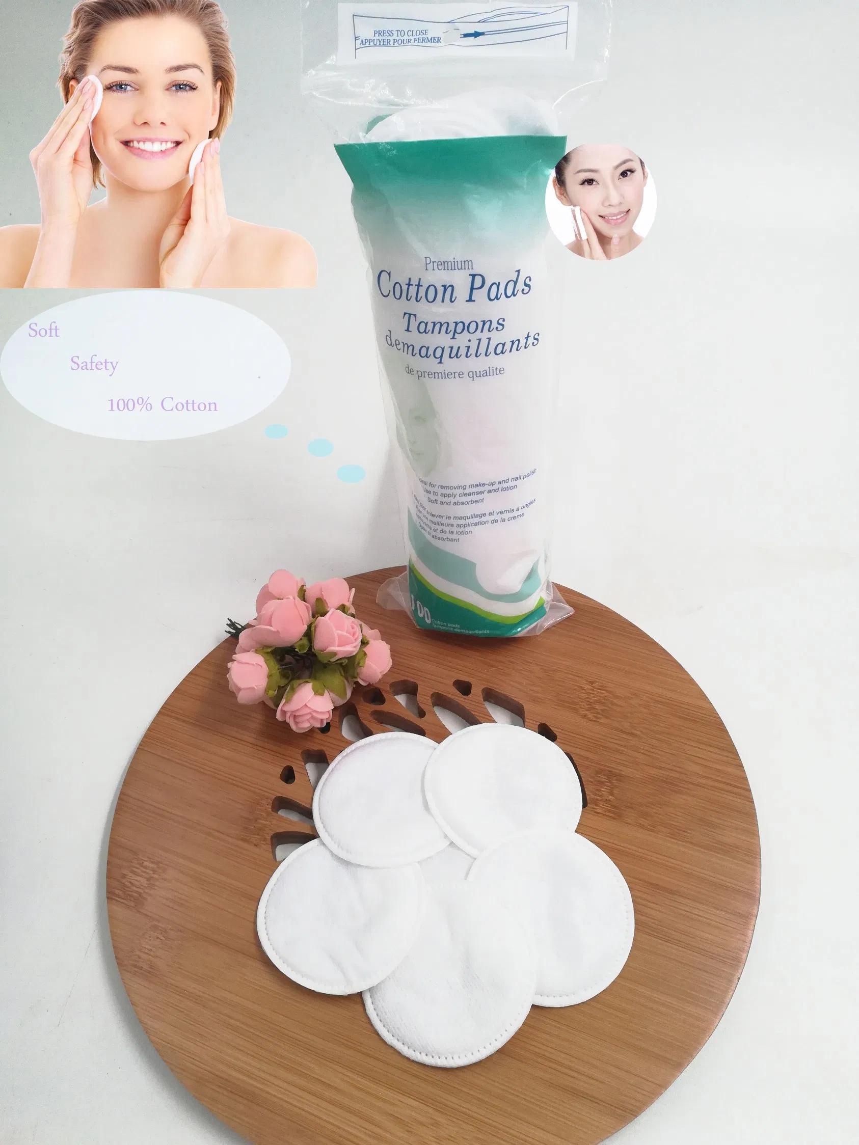 Cosmetic Kits Round Simple Natural Soft Makeup Remover Cotton Pads