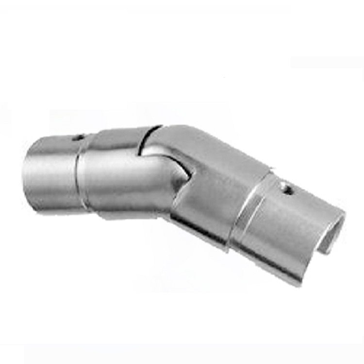 Adjustable 90 to 180 Degree Slotted Groove Tube Connector for U Channel Pipes Stainless Steel Handrail Slot Pipe Elbow Fittings V6005
