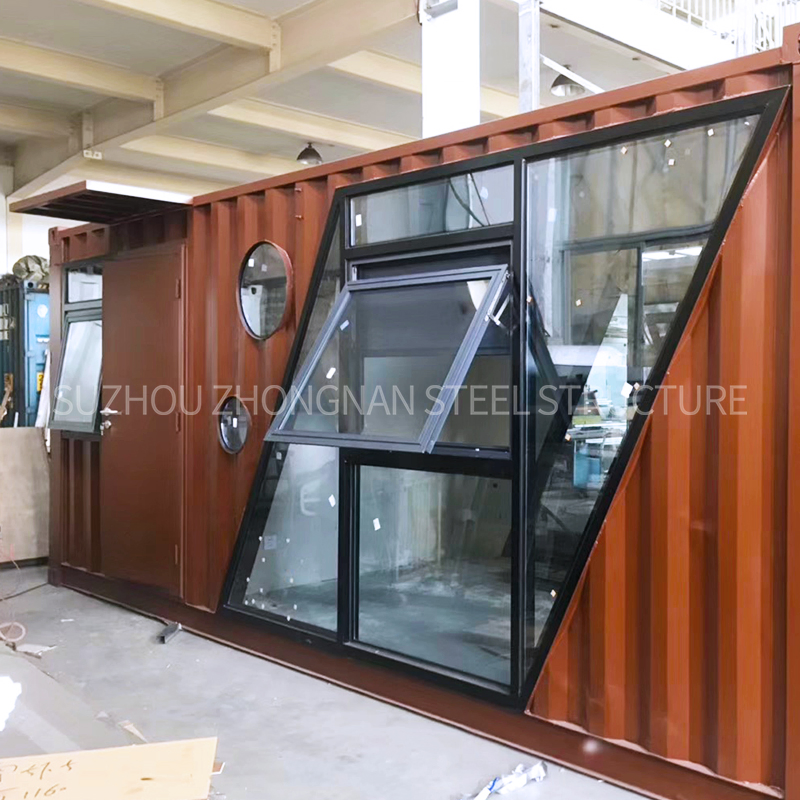 Low Cost Prefab Boxabl Shipping House Container Store Restaurant with Glass Wall