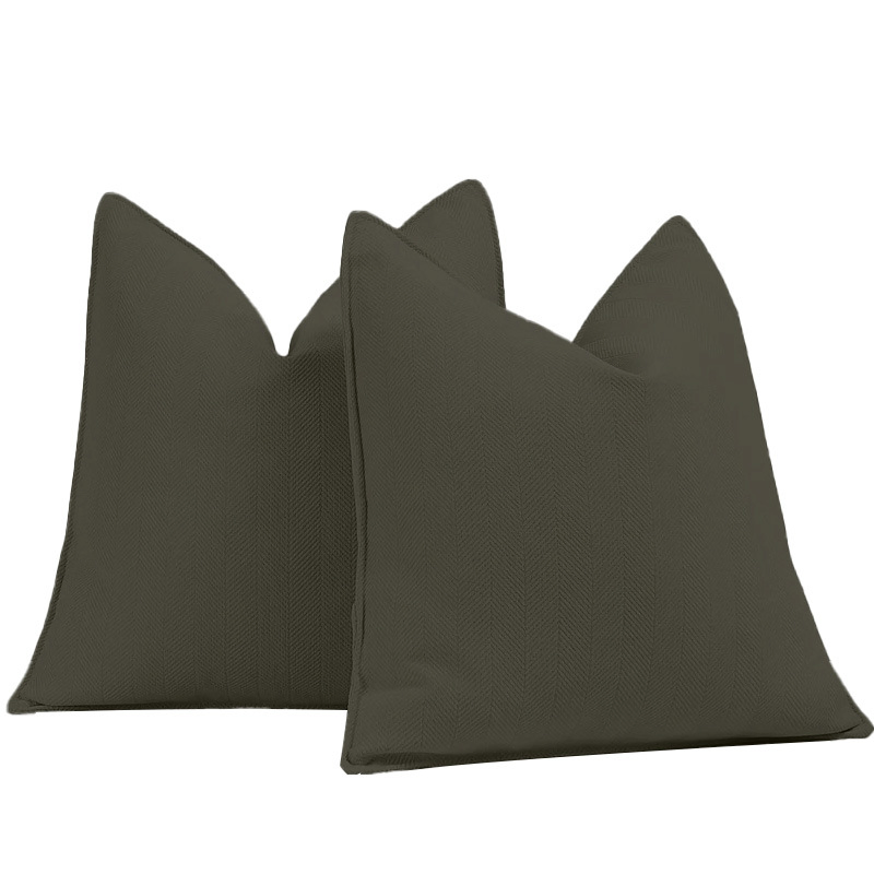 Luxury Modern Solid Cushion Cover Fluffy Chenille Jacquard Pillow for Home Decor Soft Polyester Throw Pillows for Hotels