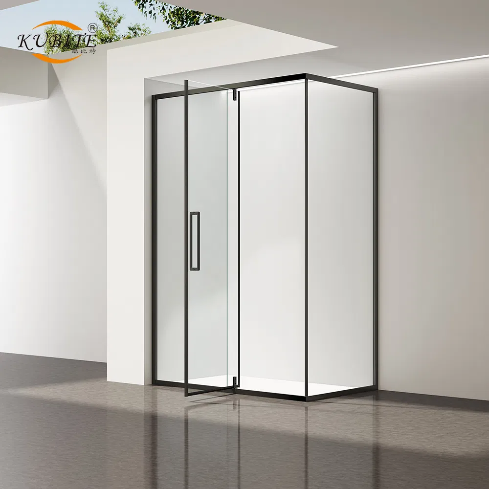 Premium 8mm Tempered Glass Door Partition Open Rectangle Corner Standing Shower Rooms