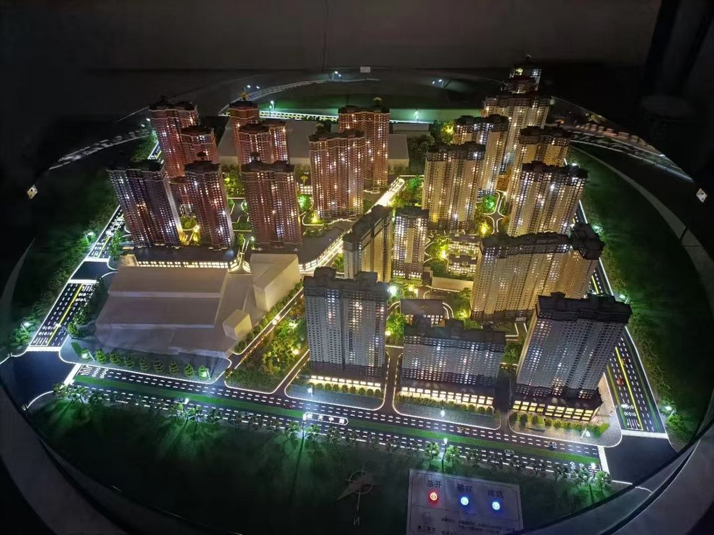 Elegant Hand-Made Architectural Model for Office Display and Decoration