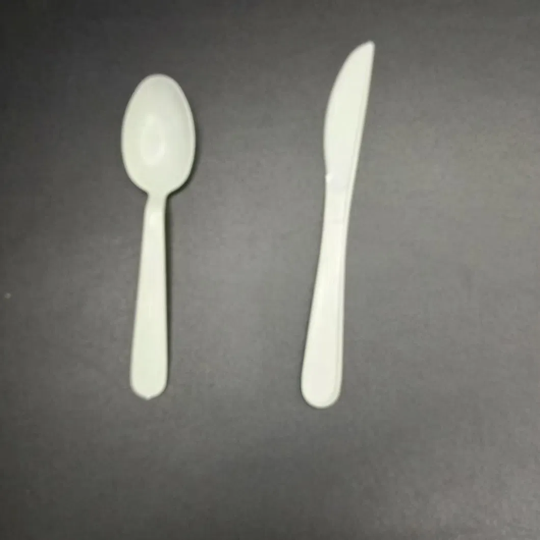 White PP Cutlery PP Knife, Fork and Spoon