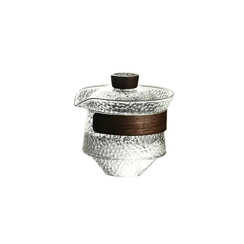 Чайная кружка Hammer Texture с крышкой и деревянным кольцом