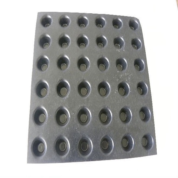 Black White 0.8mm 1.0mm HDPE Dimple/Drainage Cell Board