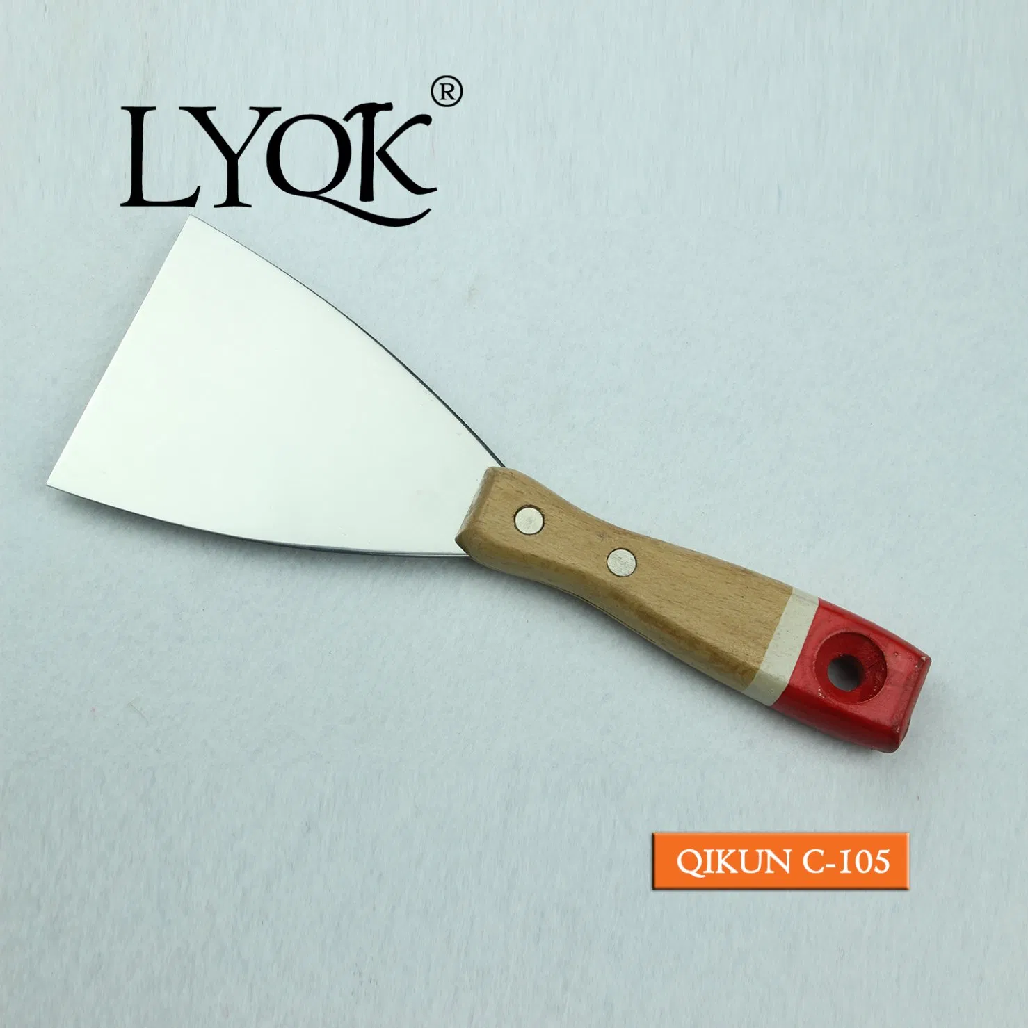 C-104 Construction Decoration Paint Hand Tools Wooden Handle Mirror Polished Scraper