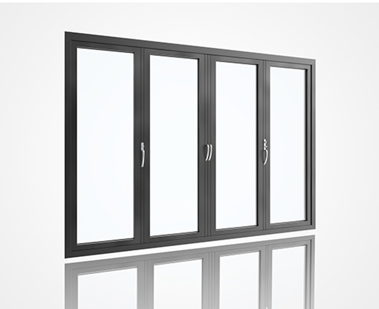Residential Modern Veranda Large Bi Folding Patio Burglar Proof Double Glass Accordion Design Partition Aluminium Folding Door