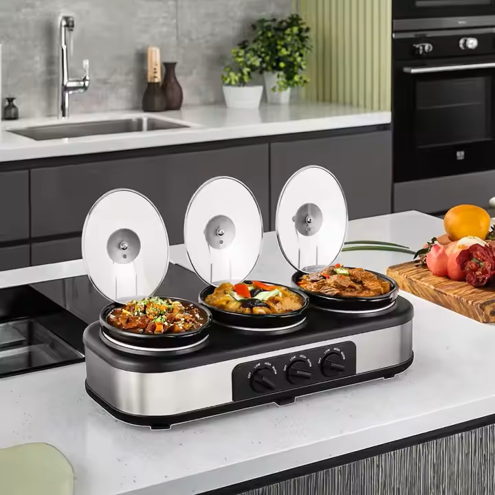 3X2.5qt Slow Cooker Makes Cooking Fork-Tender Roasts and Poultry a Breeze.