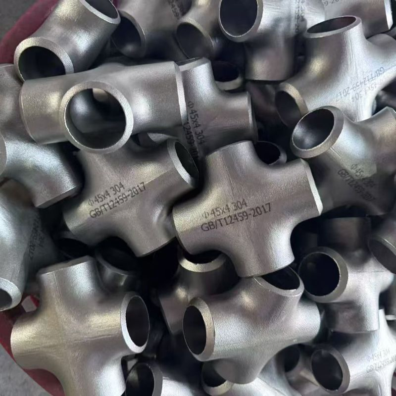 Stainless Steel Cross-Industrial Grade T-Type Stamping Seamless Equal Diameter Large Diameter Tee