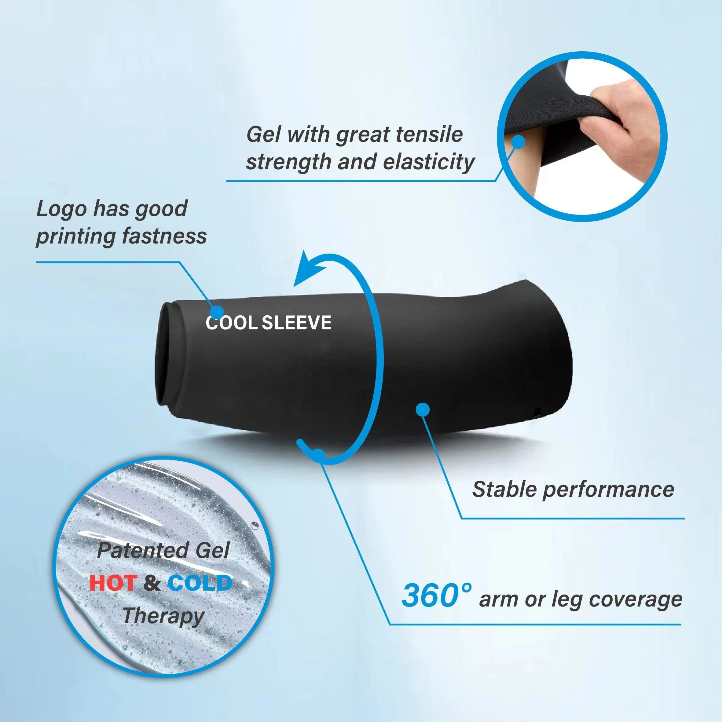 Gel Ice Warm Pack Cold Sleeve Knee Reusable Flexible Compression Wrap