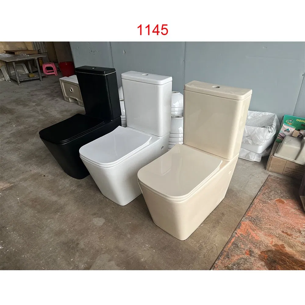 North American P Trap Washdowm Glazed Ceramic Bone Color Toilet