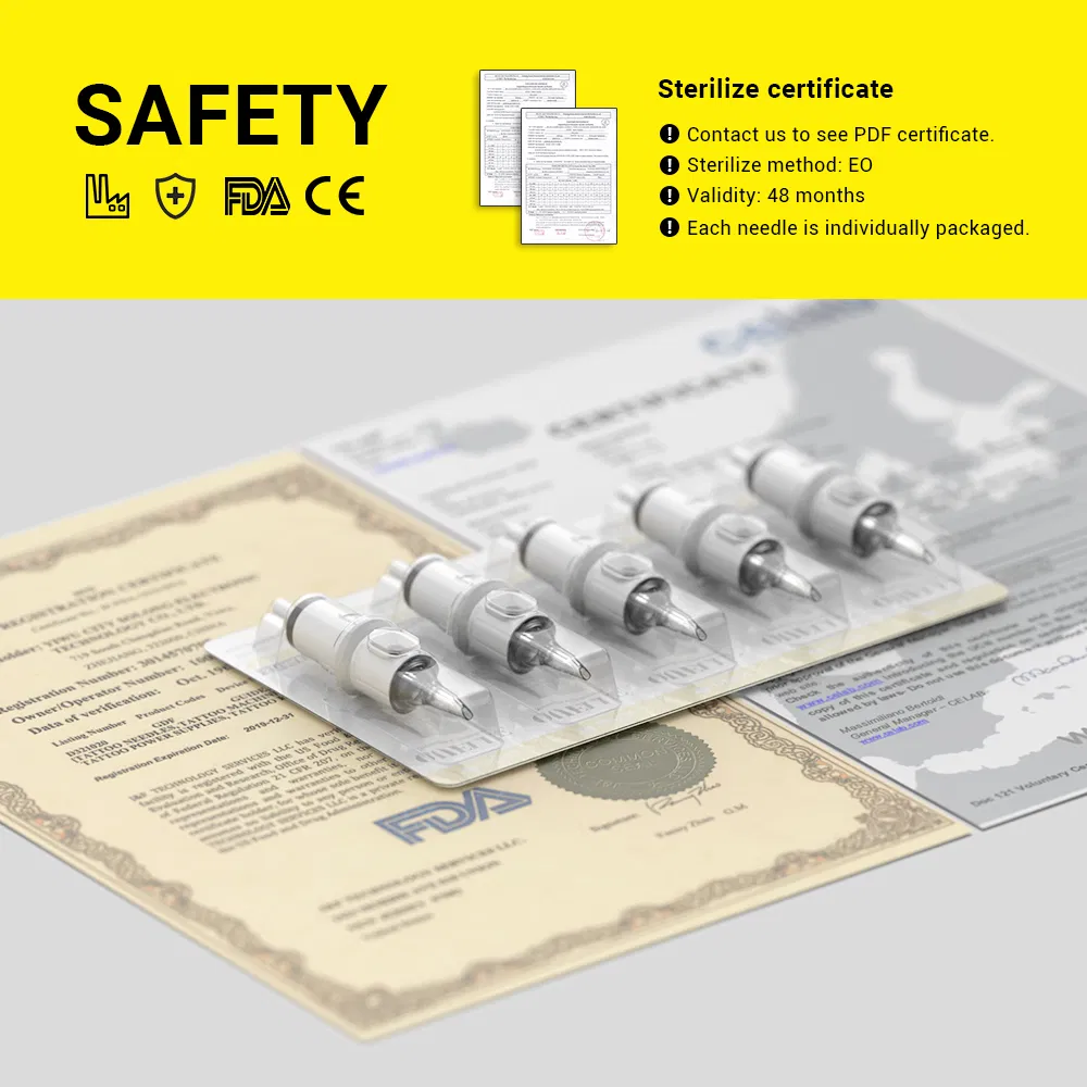 Solong Quelle 20 PCS OEM Disposable Membrane Premium White Tattoo Cartridge Needle