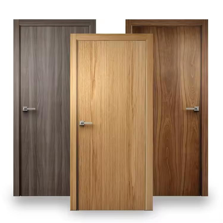 Cbmmart Hot Selling Wood Veneer Flush Swing Casement Wood Doors