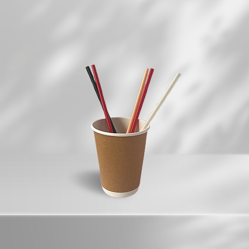 Biodegradable Disposable Colored Food Grade Drinking Pha Paper Cup Straws