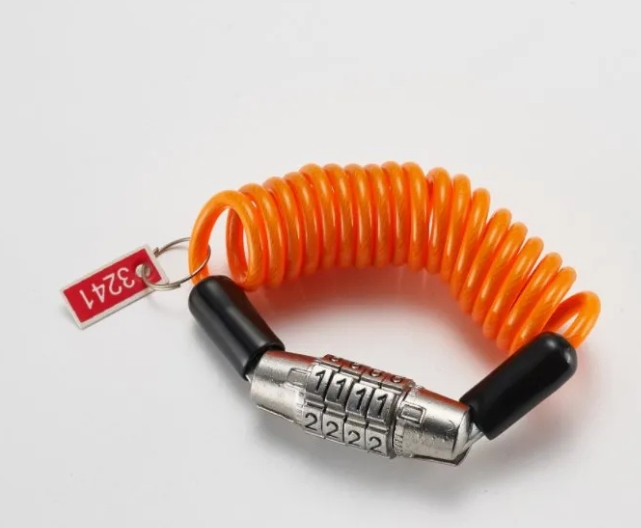 4 Digital Password Helmet Lock Portable Anti-Theft Lock for Bicycles