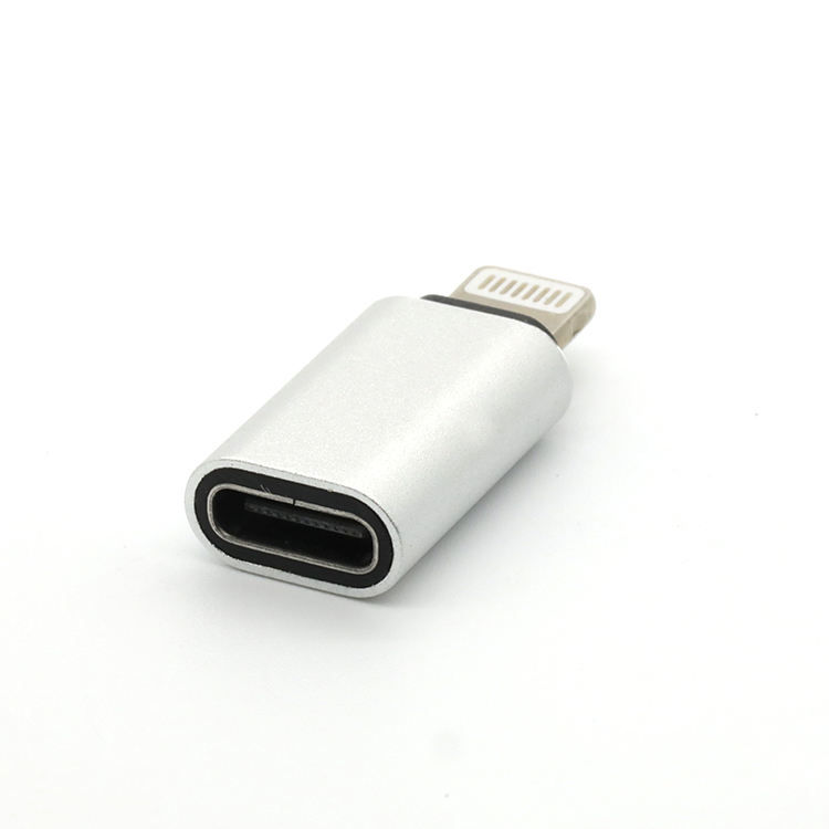 Premium Wholesale for iPhone Lightning Ios 8pin Male Connector to USB Type C Female Adaptor Converter with Metal Shell