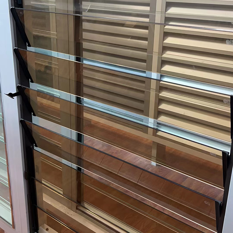 Horizontal Glass Blinds with Tempered Glass Panel & Aluminum Frame for Home Building