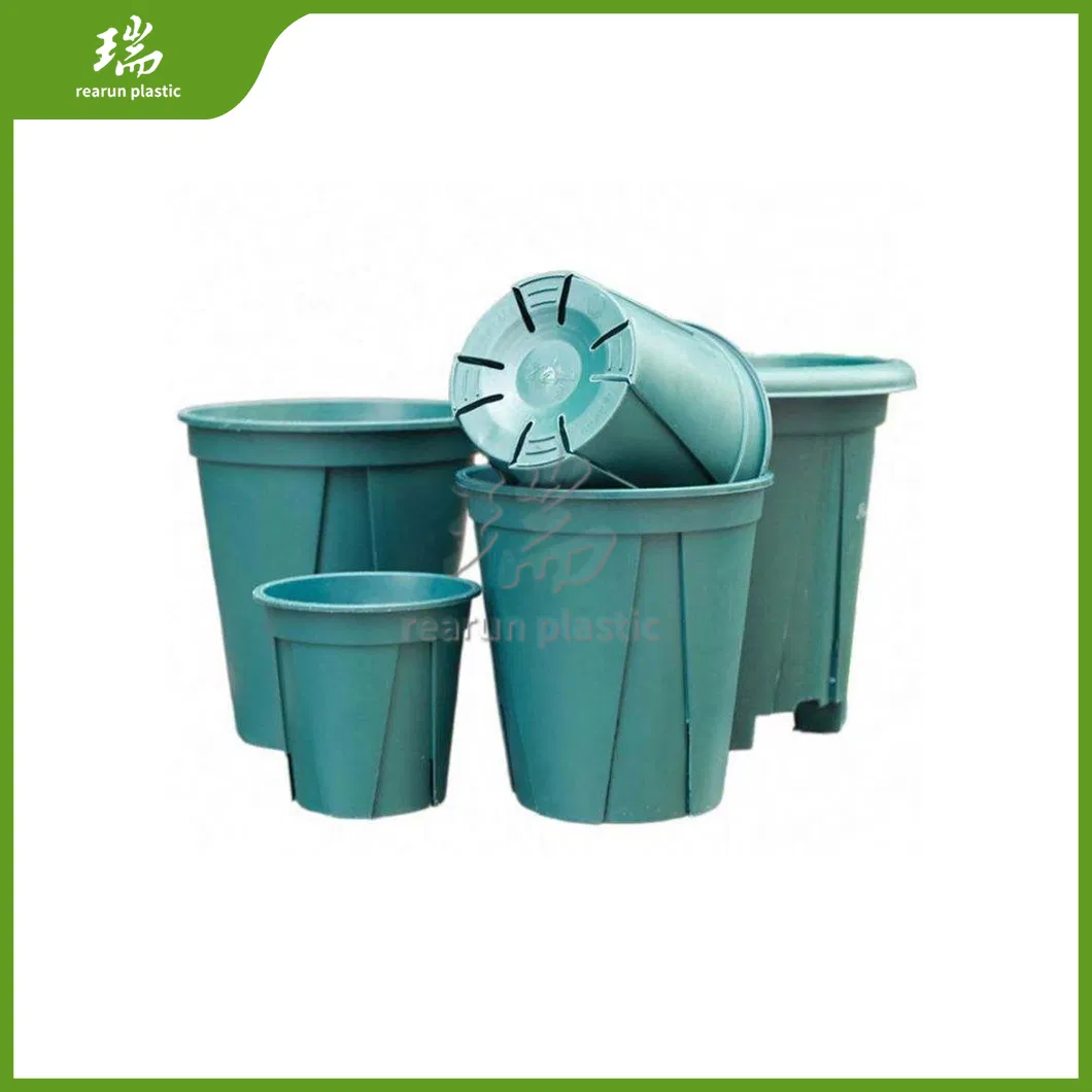 Rearun China Factory Double Color Plastic Flower Pot for Landscape Greening