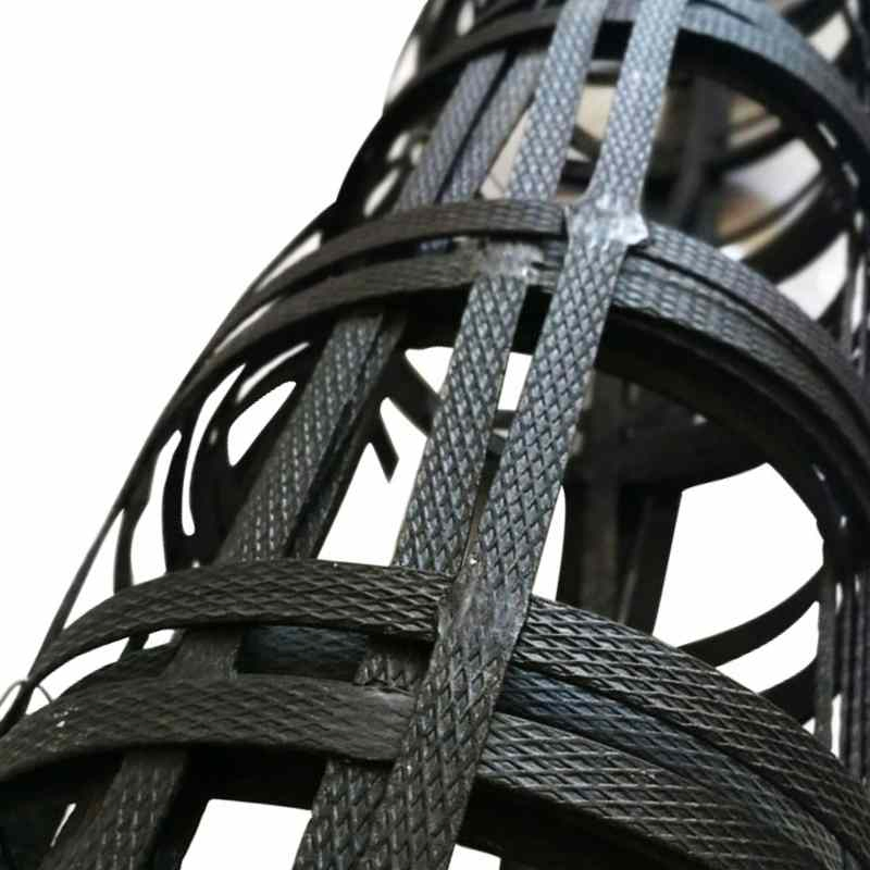 Steel Plastic Geogrid, with Anti-Aging Performance and Long-Term Stability for Highways, Railways, Bridge Piers