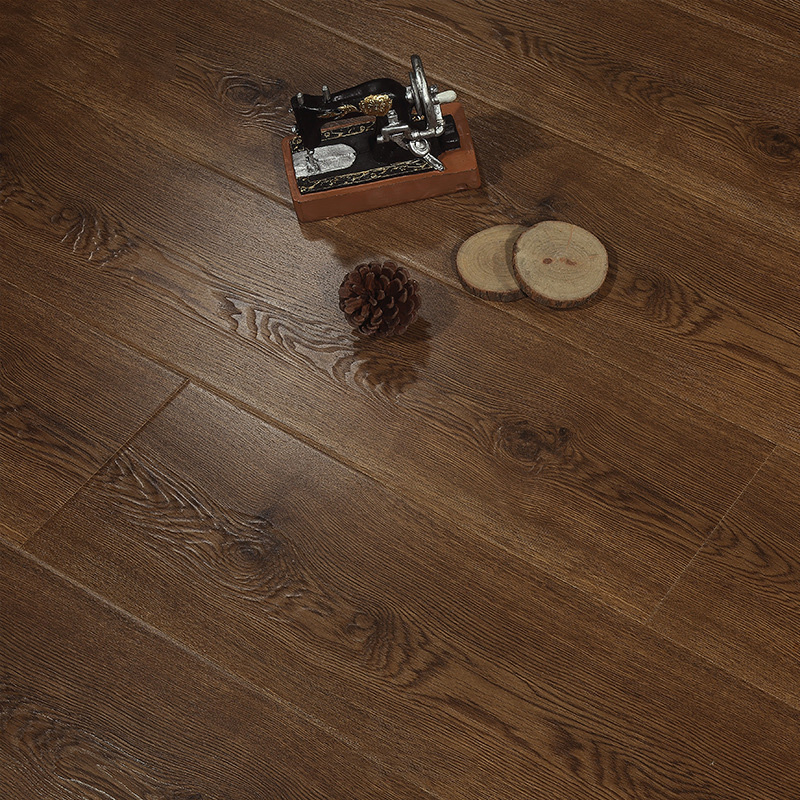 12mm Warehouse Office Synchronized Relief Laminate Floor Nordic Grey Laminate Flooring