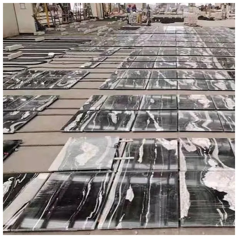 Brazilian Black and White Copacabana Quartzite Tiles