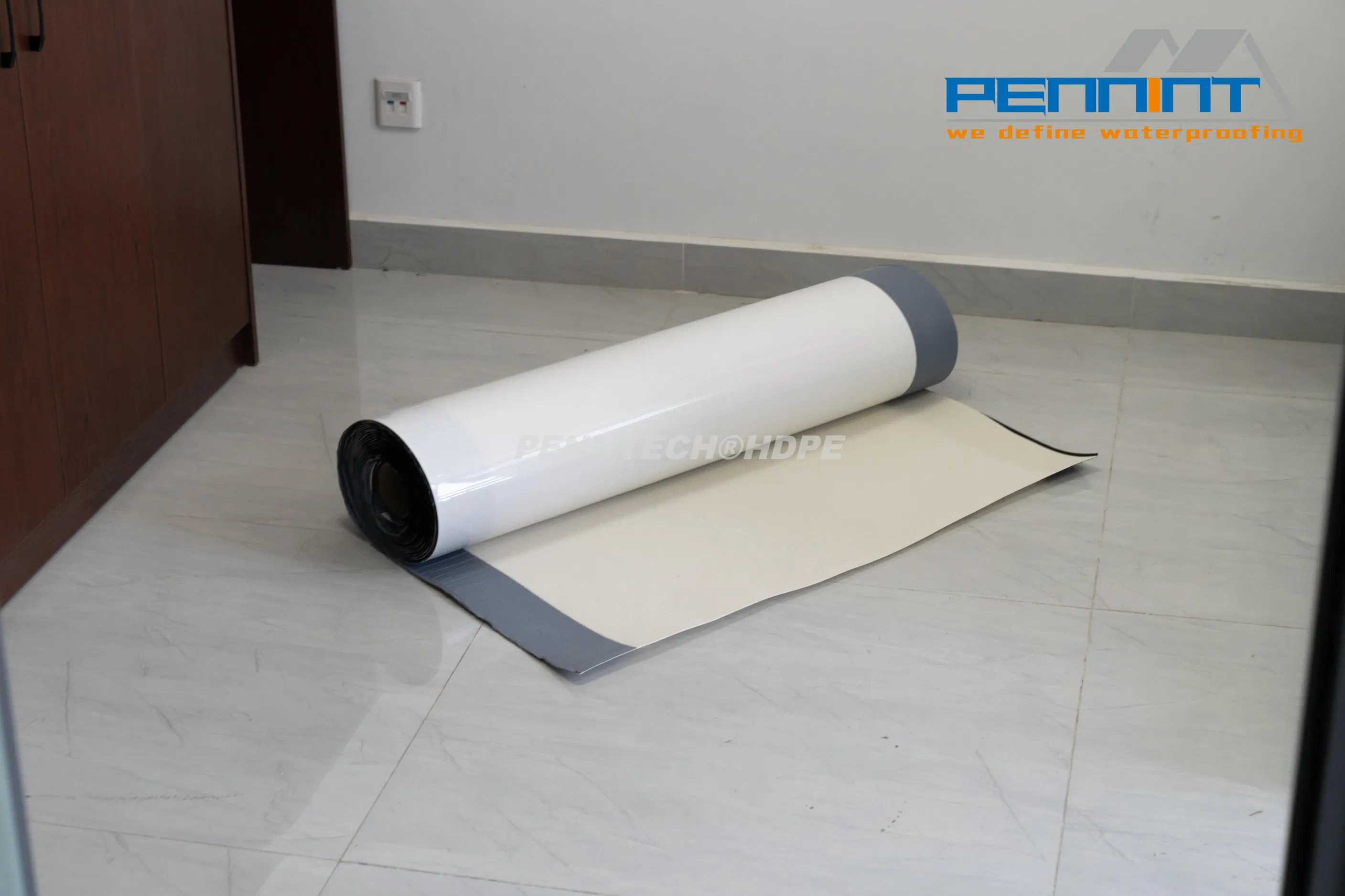 HDPE Film Coated Self Adhesive Waterproof Membrane for Basement Construction