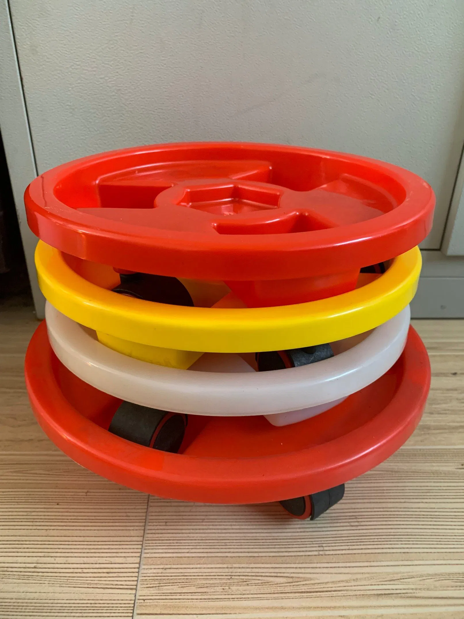 260mm Red Plastic Wheel Factory Direct Moveable Tray/Cart/Pallet