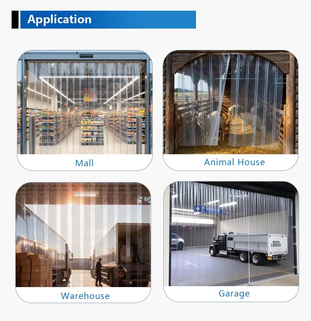 Strip Door Curtain PVC Door Strip Bulk Roll, Walk in Freezer Cooler Curtain Strips for Supermarket Garage Warehouse Pet Animal House Commercial Entry Doors