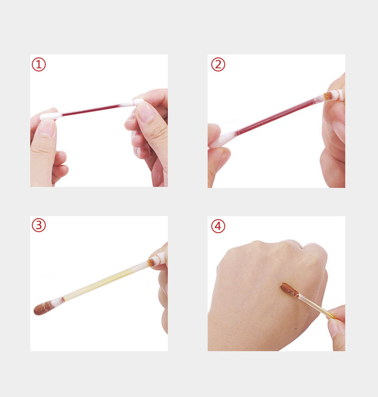 Iodophor Liquid Filled Cotton Stick Disposable Cleaning Swab Buds